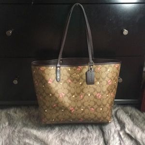 Coach reversible tote